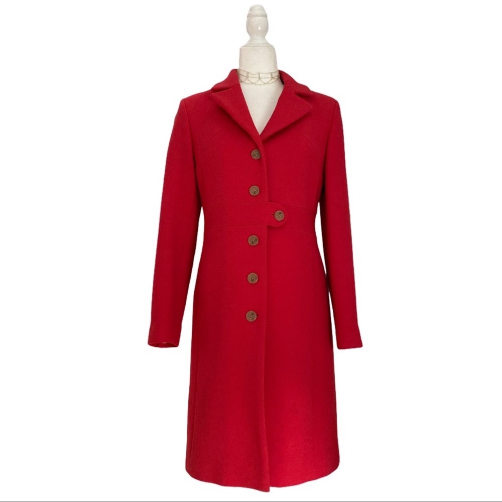 J Crew Red Wool Topcoat 10